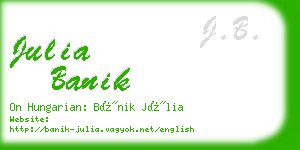 julia banik business card